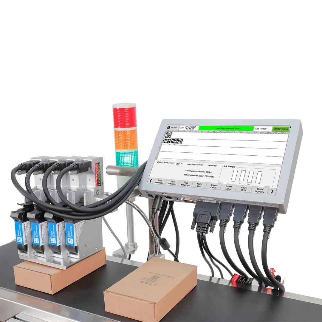 T400E 50.8mm TIJ Expiry Date Coding Machine 4 Heads